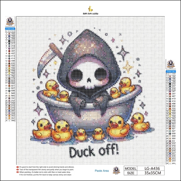 Duck Off DIY 5D Full Round Drill Diamond Painting - Picture 1 of 4